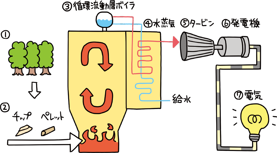 バイオマス発電のしくみ