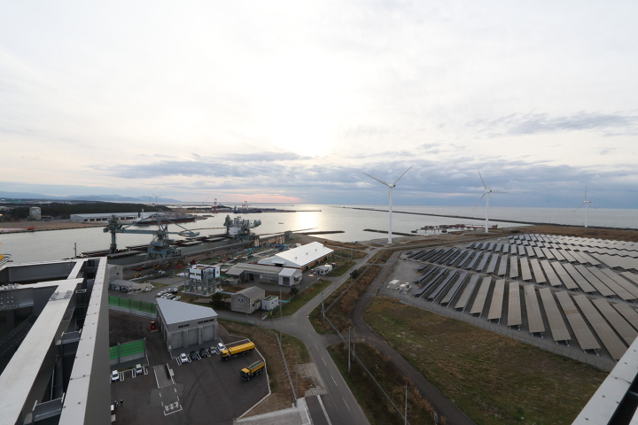 Wind turbines and solar panels