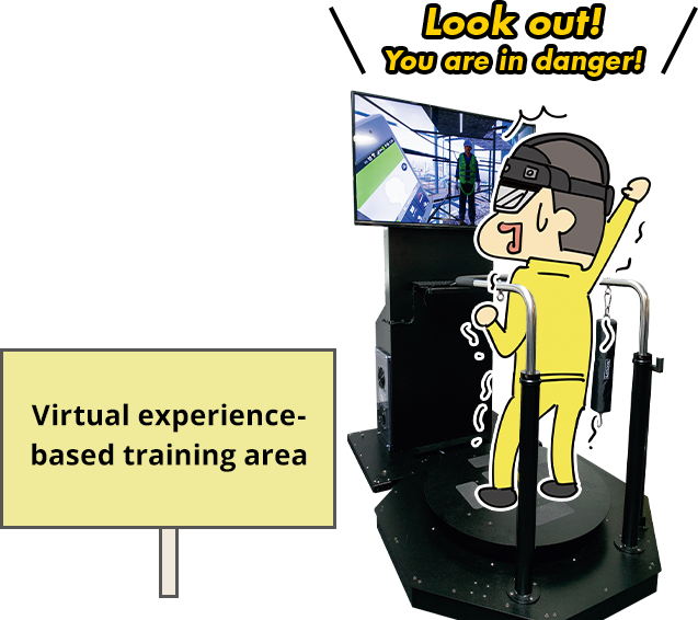 Virtual experience-based training area  Look out! You are in danger!