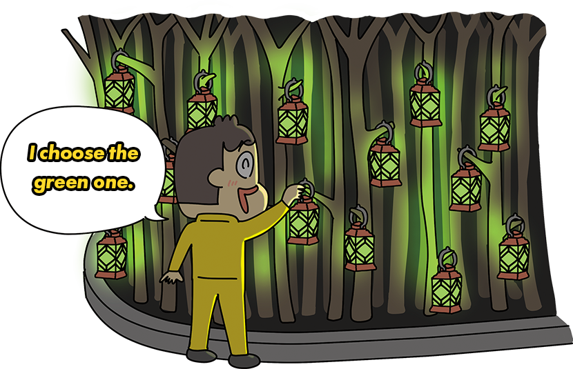 I choose the green one.