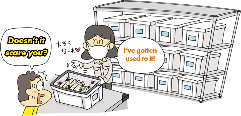 “Doesn’t it scare you?” “I’ve gotten used to it! Grow big”