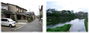 Masatsune Oguraの生家跡と浅野川