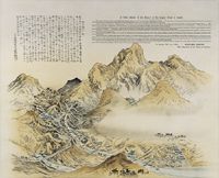 A drawing commemorating the bicentenary (1890) of the opening of the Besshi Copper Mines