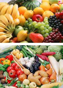 上：果物 下：野菜